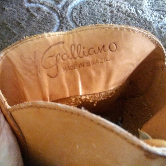 Vintage Galliano Tan Cowboy Boots - Picture 6 of 6
